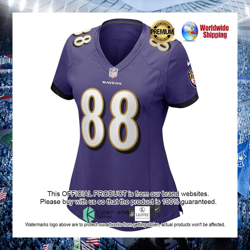 charlie kolar baltimore ravens nike womens purple football jersey 2 628