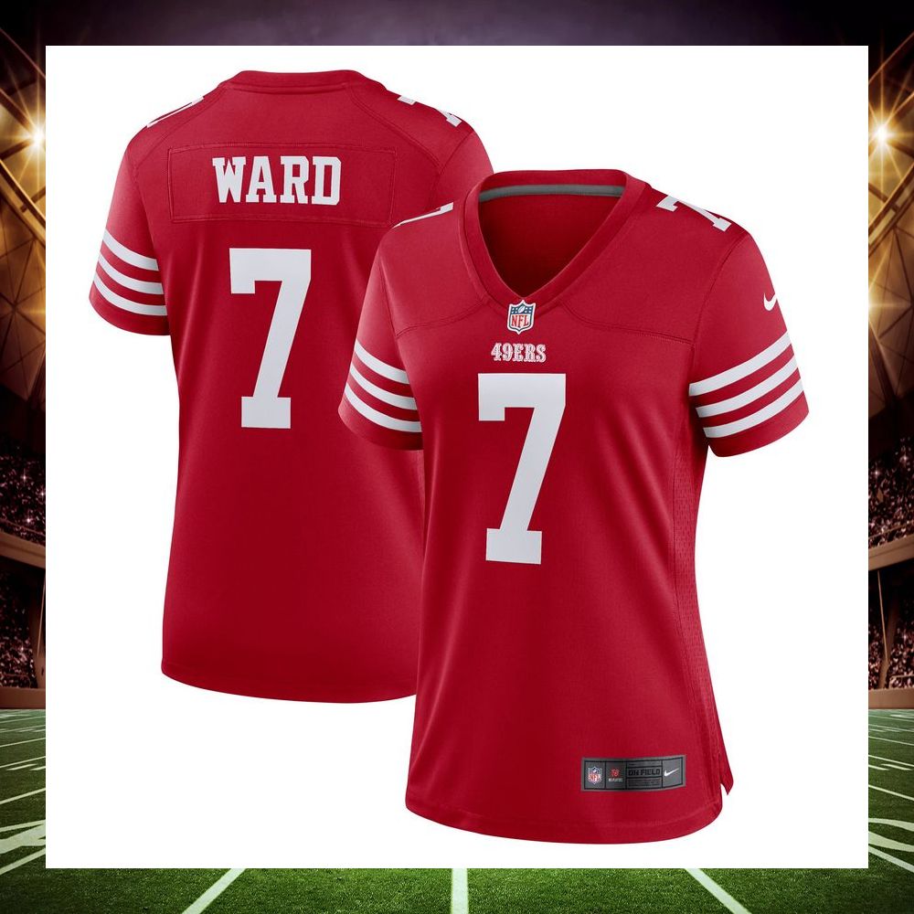 charvarius ward san francisco 49ers scarlet football jersey 1 706