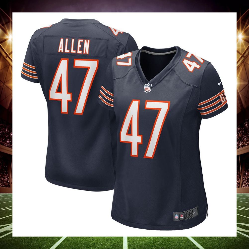 chase allen chicago bears navy football jersey 1 860