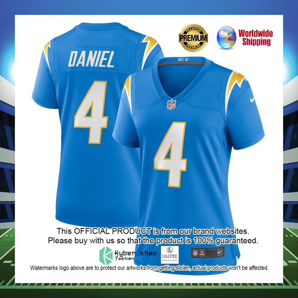 chase daniel los angeles chargers nike womens game powder blue football jersey 1 48