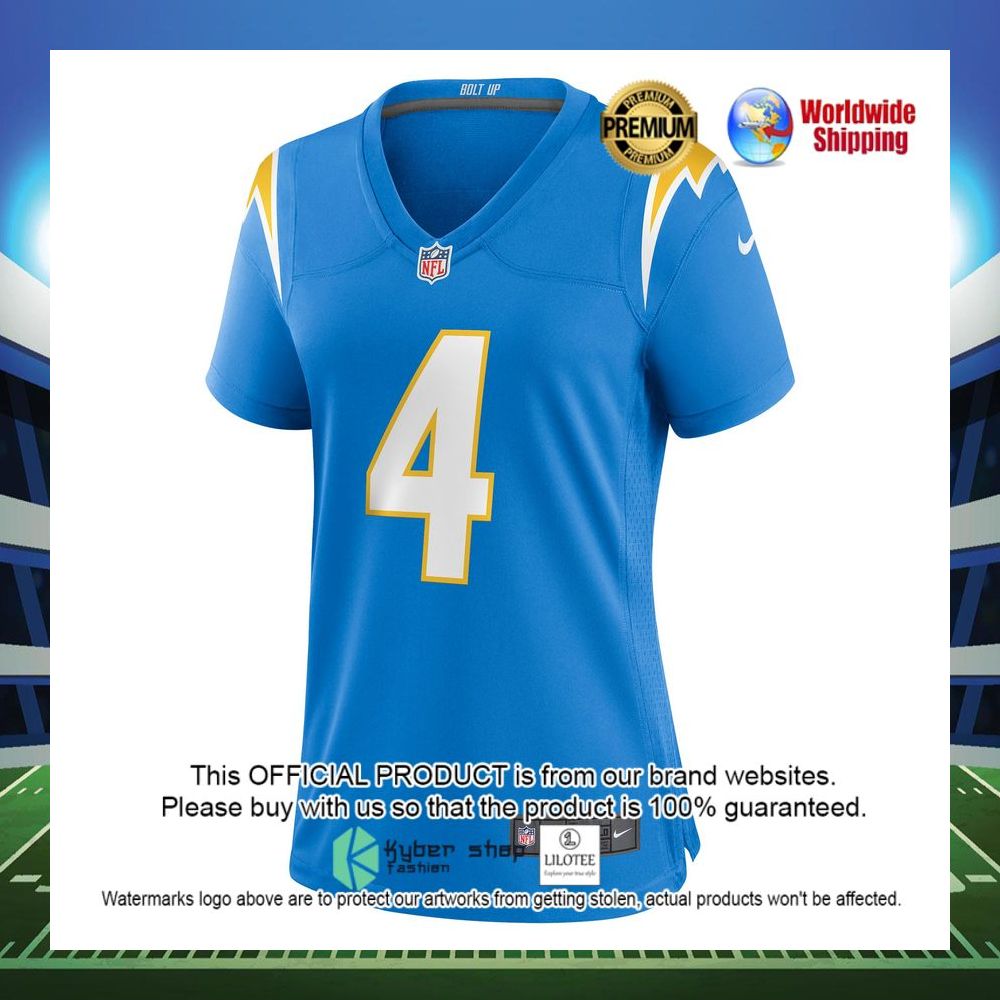 chase daniel los angeles chargers nike womens game powder blue football jersey 2 523