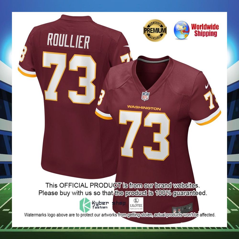 chase roullier washington football team nike womens game player burgundy football jersey 1 353