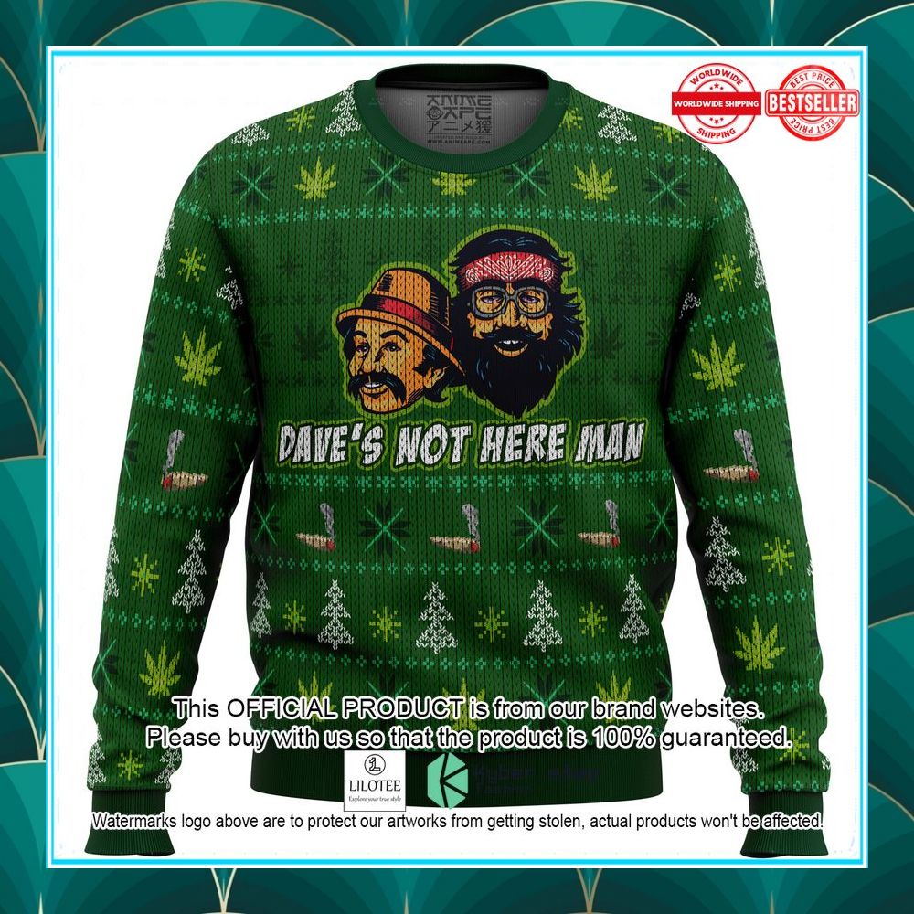 cheech and chong ugly christmas sweater 1 673