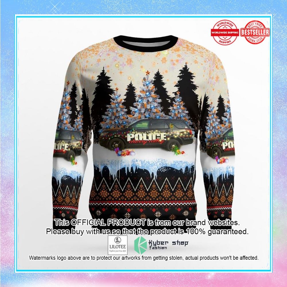 cherry valley police cherry valley illinois christmas sweater 2 300