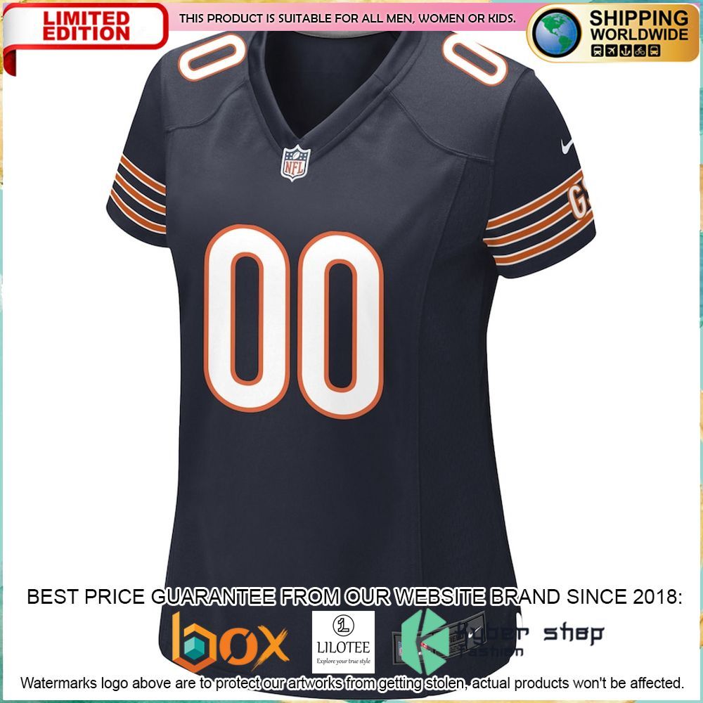 chicago bears nike womens custom navy football jersey 2 382