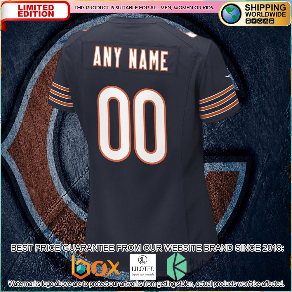 chicago bears nike womens custom navy football jersey 3 479