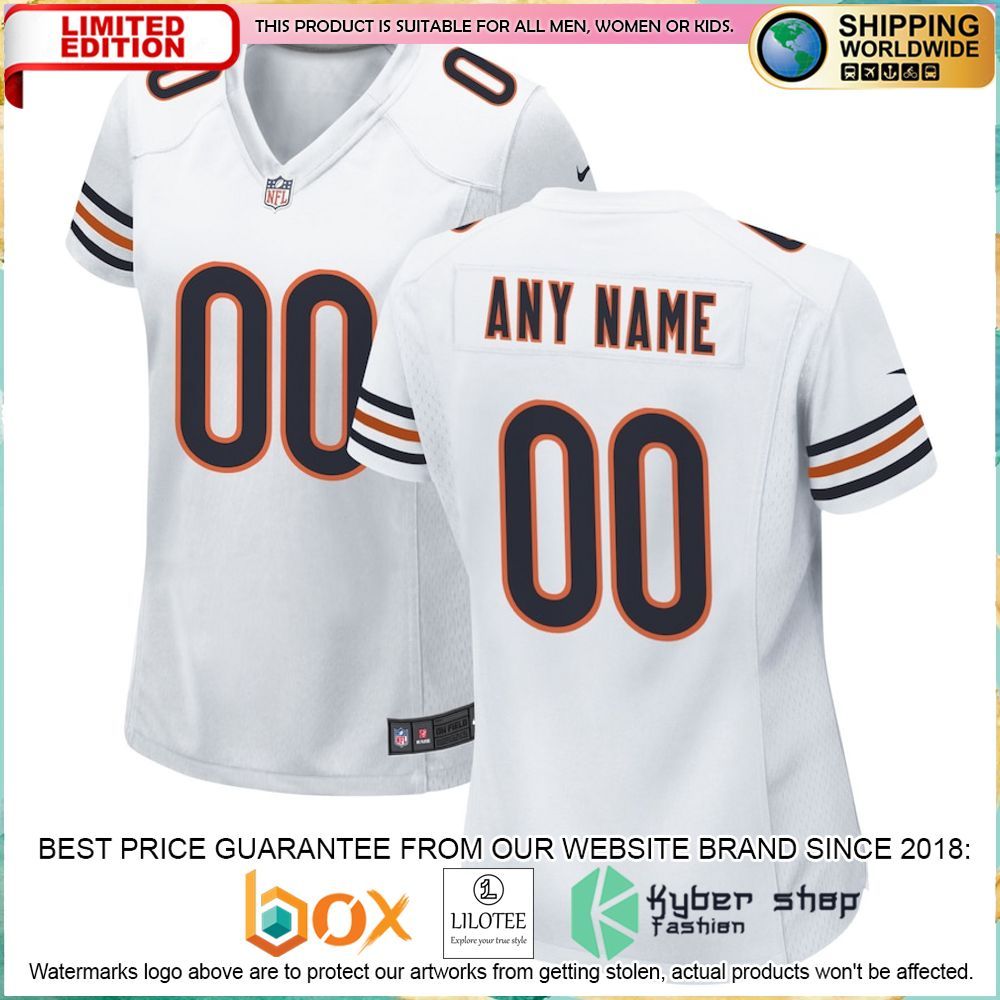 chicago bears nike womens custom white football jersey 1 472
