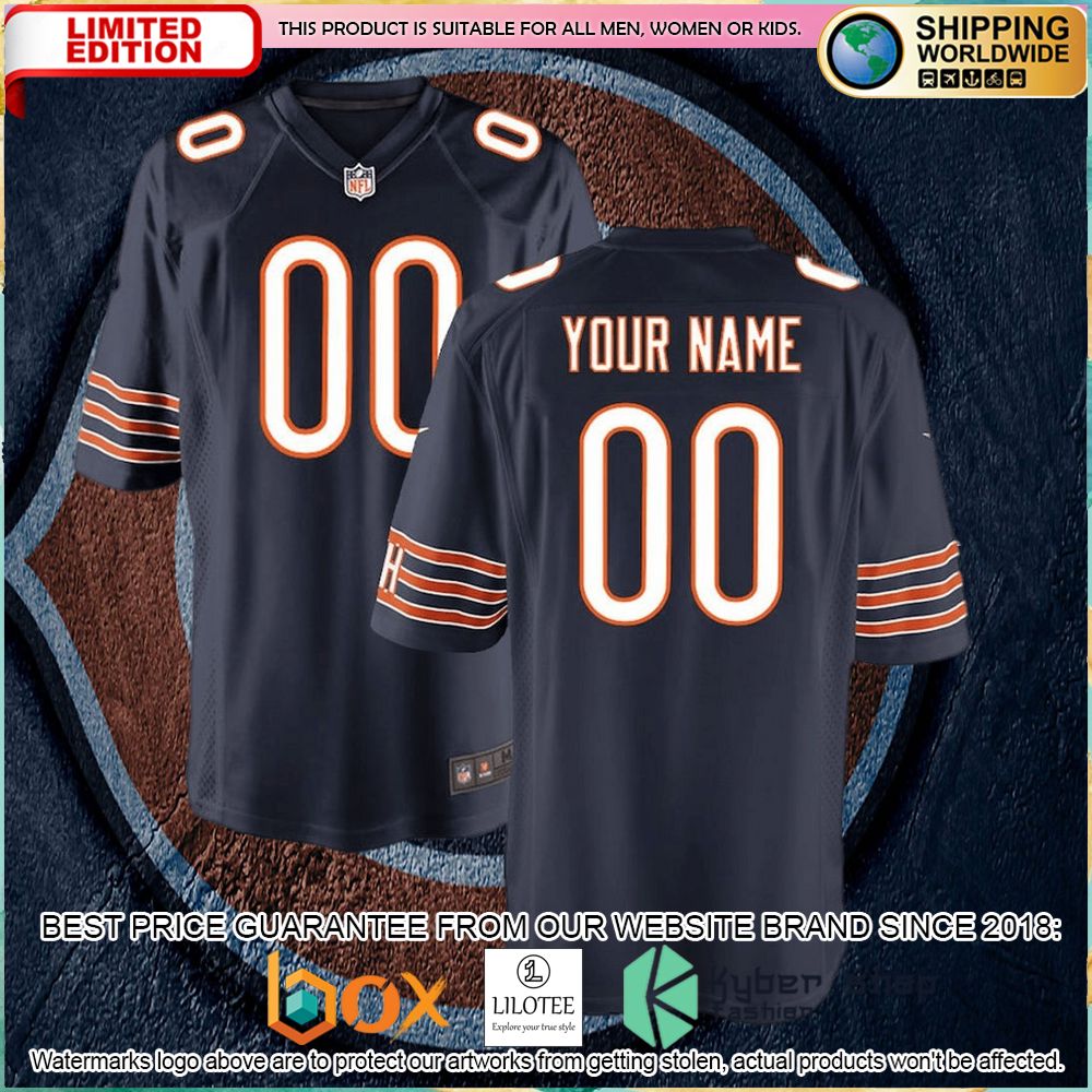 chicago bears nike youth custom navy football jersey 1 506