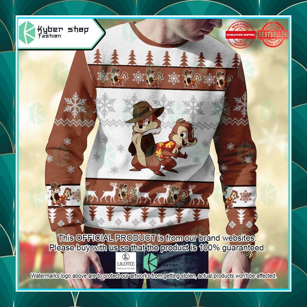 chip n dale chip n dale rescue rangers christmas sweater 2 943