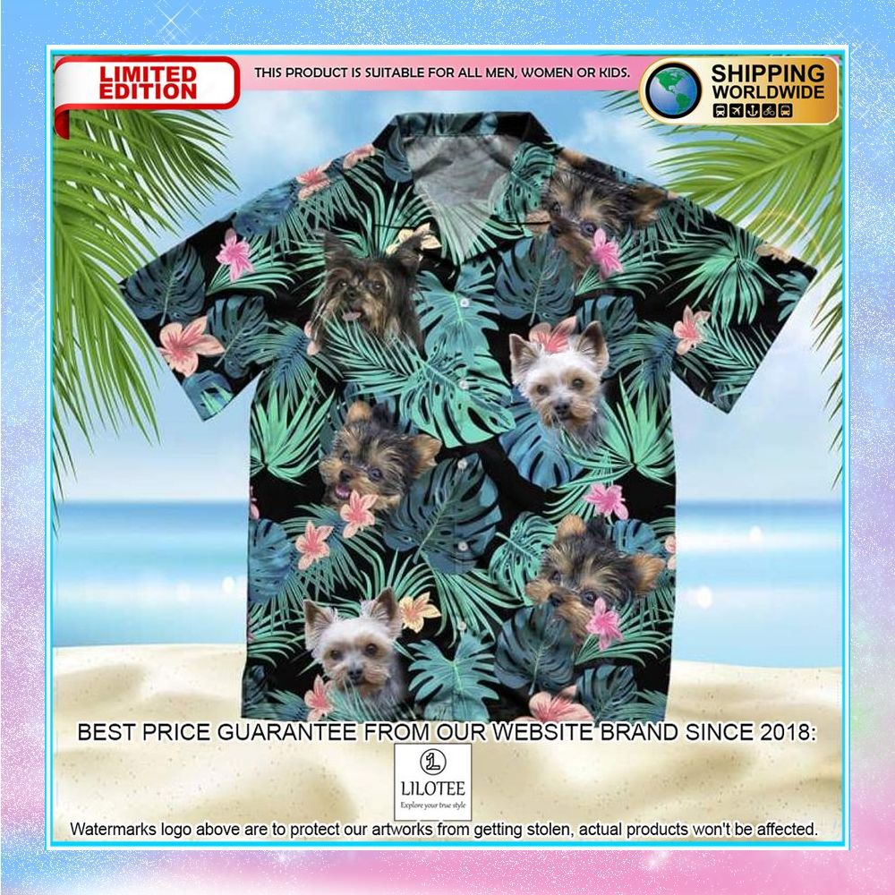 chorkie summer leaves hawaiian shirt 1 349