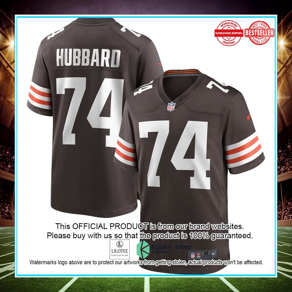 chris hubbard cleveland browns nike brown football jersey 1 279
