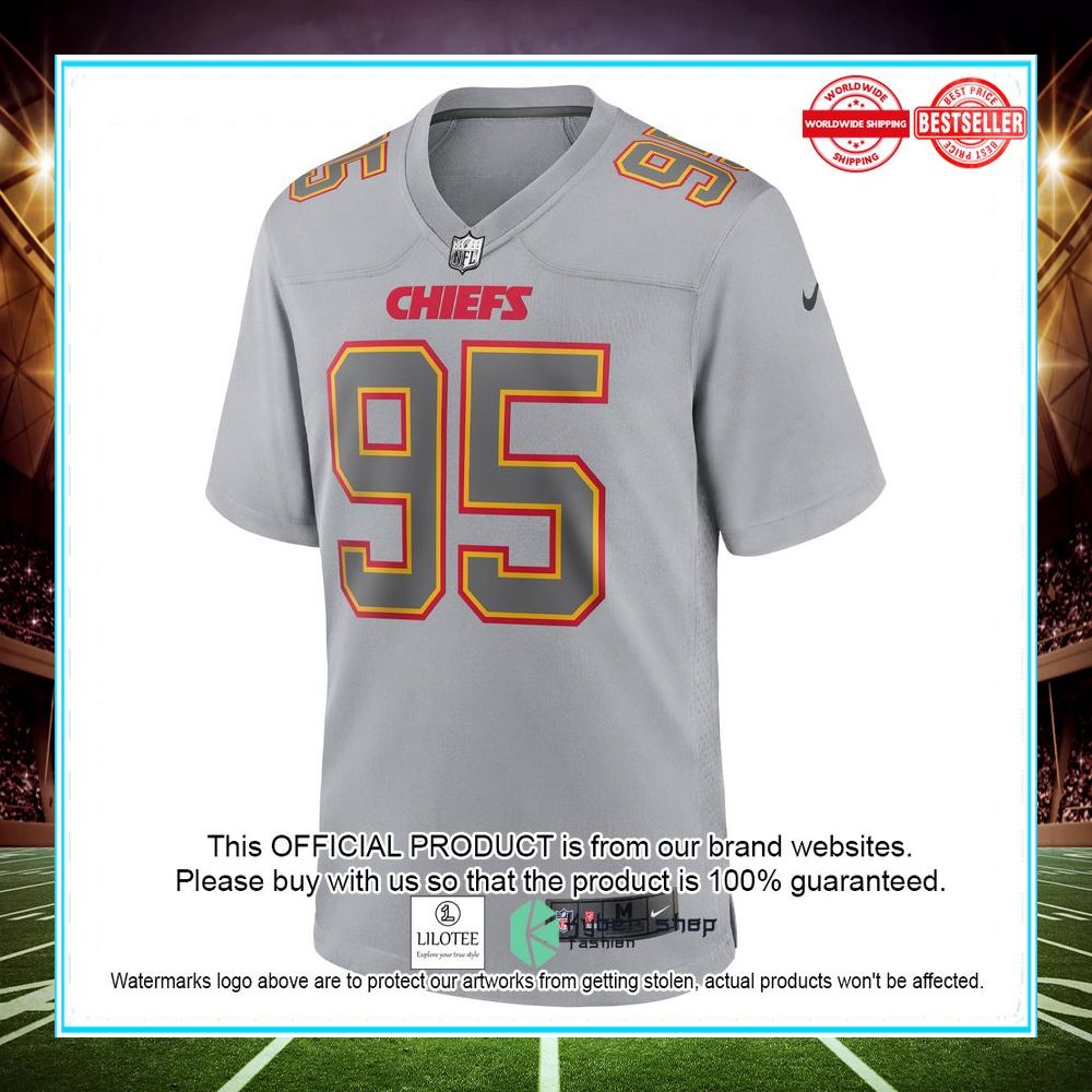 chris jones kansas city chiefs nike atmosphere fashion game gray football jersey 2 953