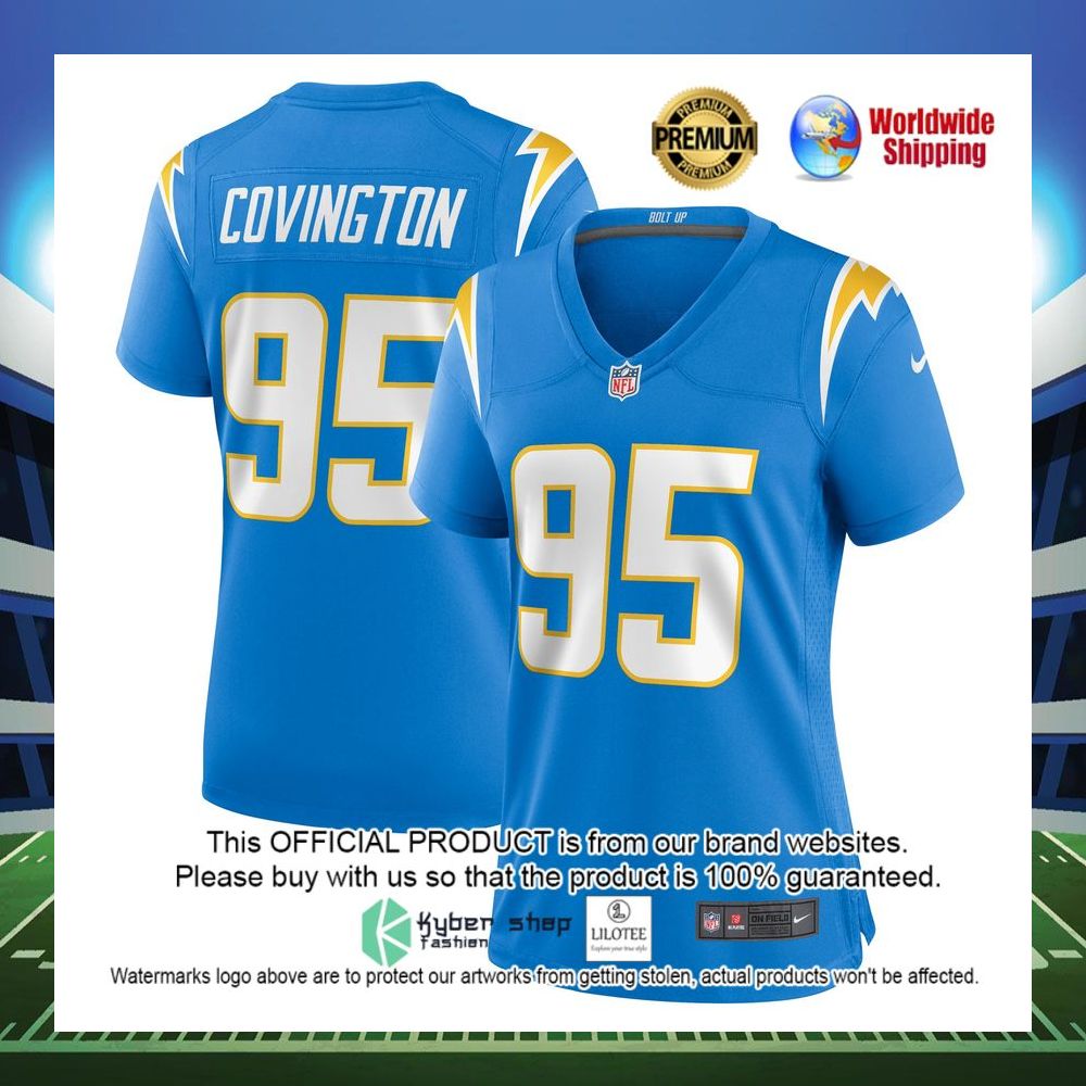 christian covington los angeles chargers nike womens game powder blue football jersey 1 751