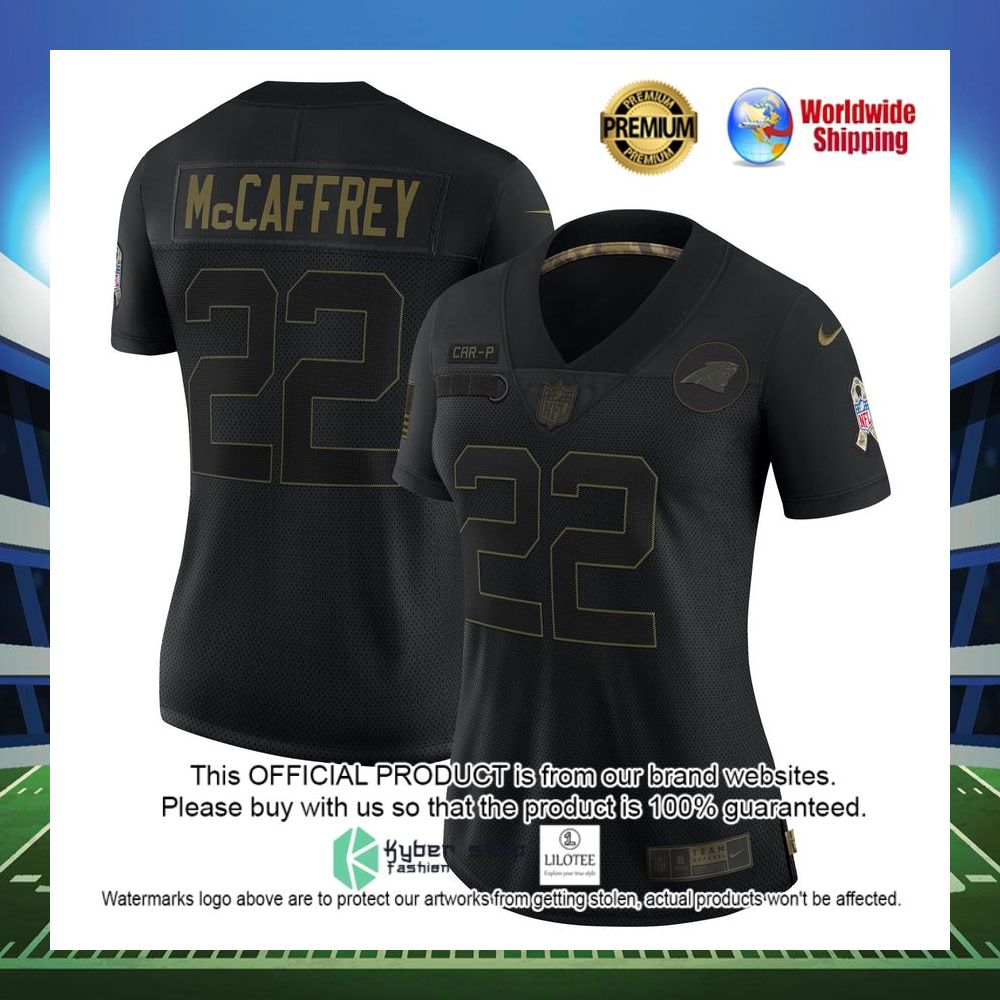 christian mccaffrey carolina panthers nike womens 2020 salute to service limited black football jersey 1 550