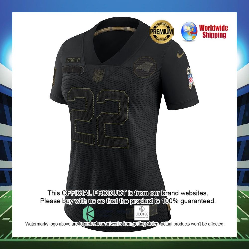 christian mccaffrey carolina panthers nike womens 2020 salute to service limited black football jersey 2 646