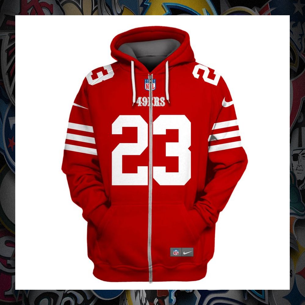christian mccaffrey scarlet san francisco 49ers hoodie shirt 1 735