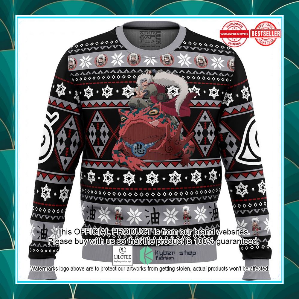 christmas jiraiya naruto ugly christmas sweater 1 261