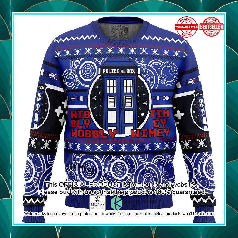 christmas through time and space doctor who ugly christmas sweater 1 44