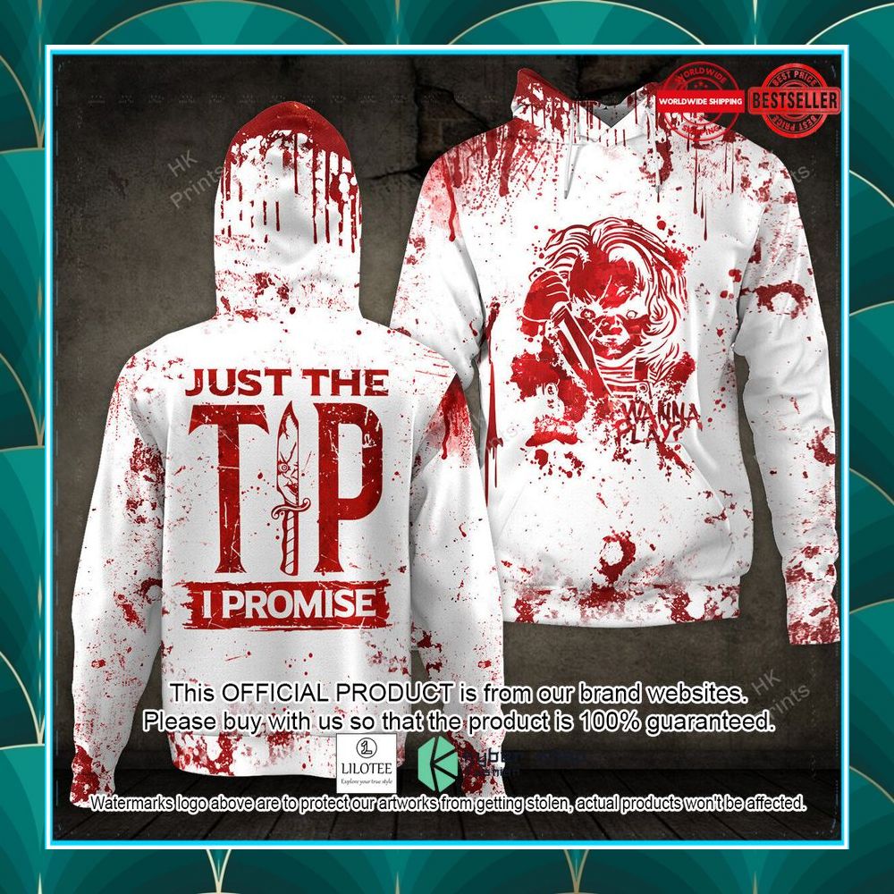 chucky just the tip i promise halloween hoodie pants 1 717