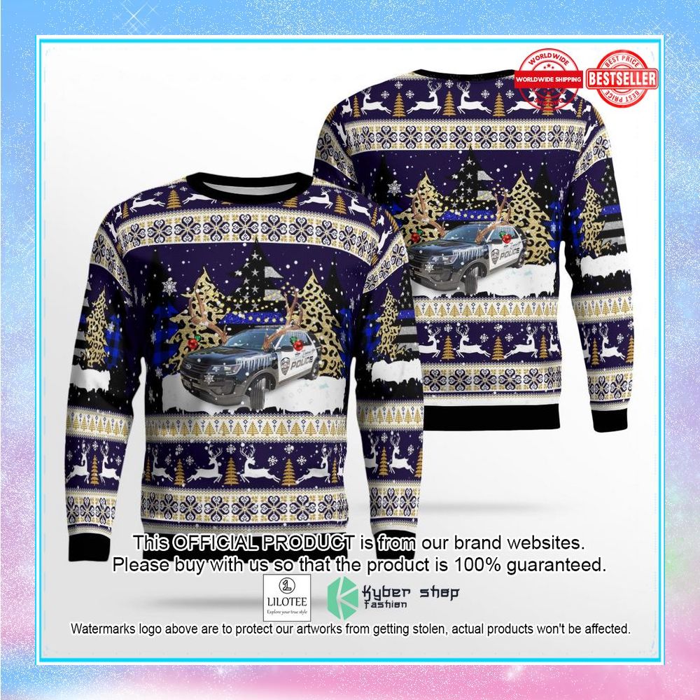 city of concord nc police department 2016 ford police interceptor utility christmas sweater 1 118