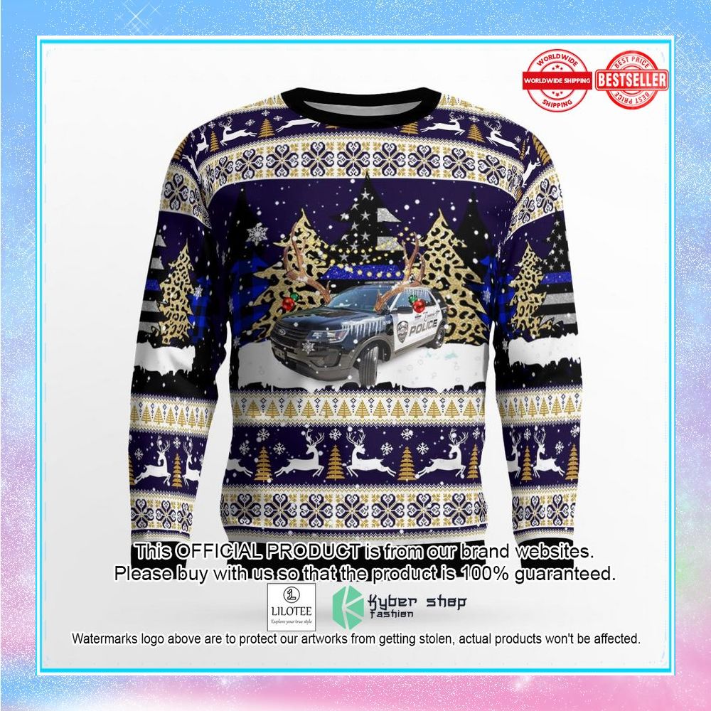 city of concord nc police department 2016 ford police interceptor utility christmas sweater 2 821