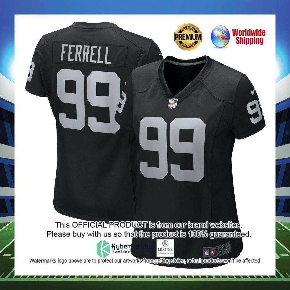 clelin ferrell las vegas raiders nike womens game black football jersey 1 865