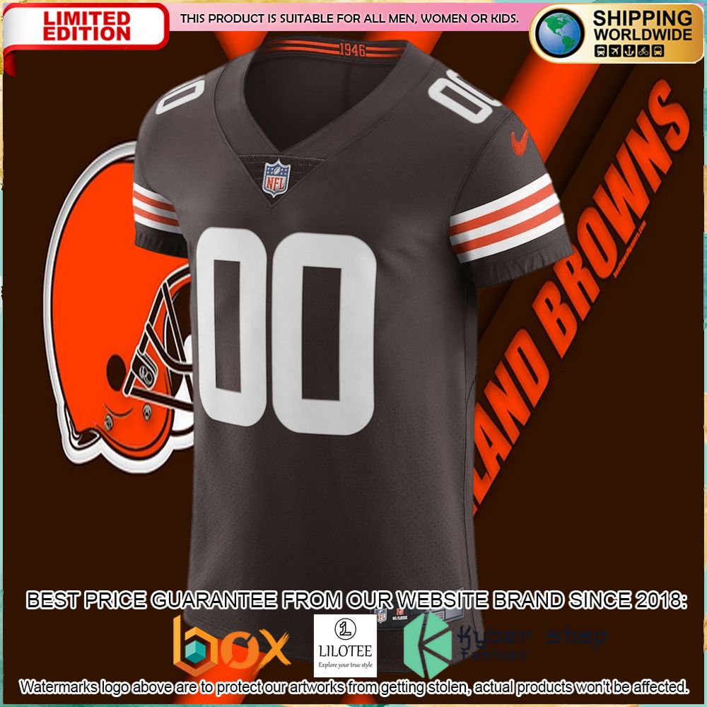 cleveland browns nike vapor elite custom brown football jersey 2 889