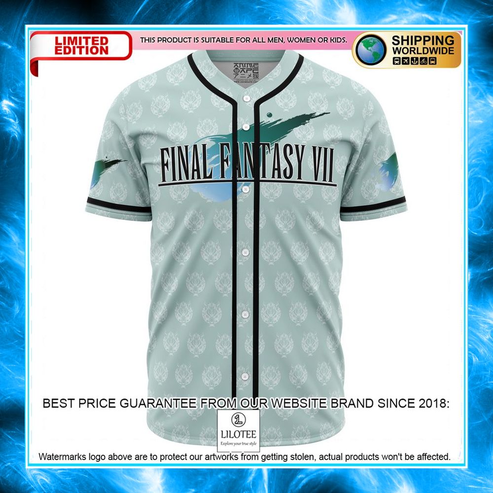 Cloud Strife Final Fantasy 7 Baseball Jersey - LIMITED EDITION 4 cloud strife final fantasy 7 baseball jersey 1 187