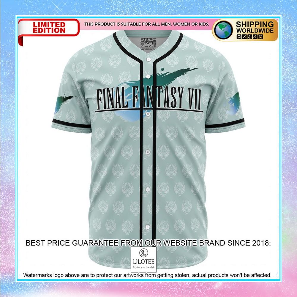 cloud strife final fantasy 7 baseball jersey 1 81