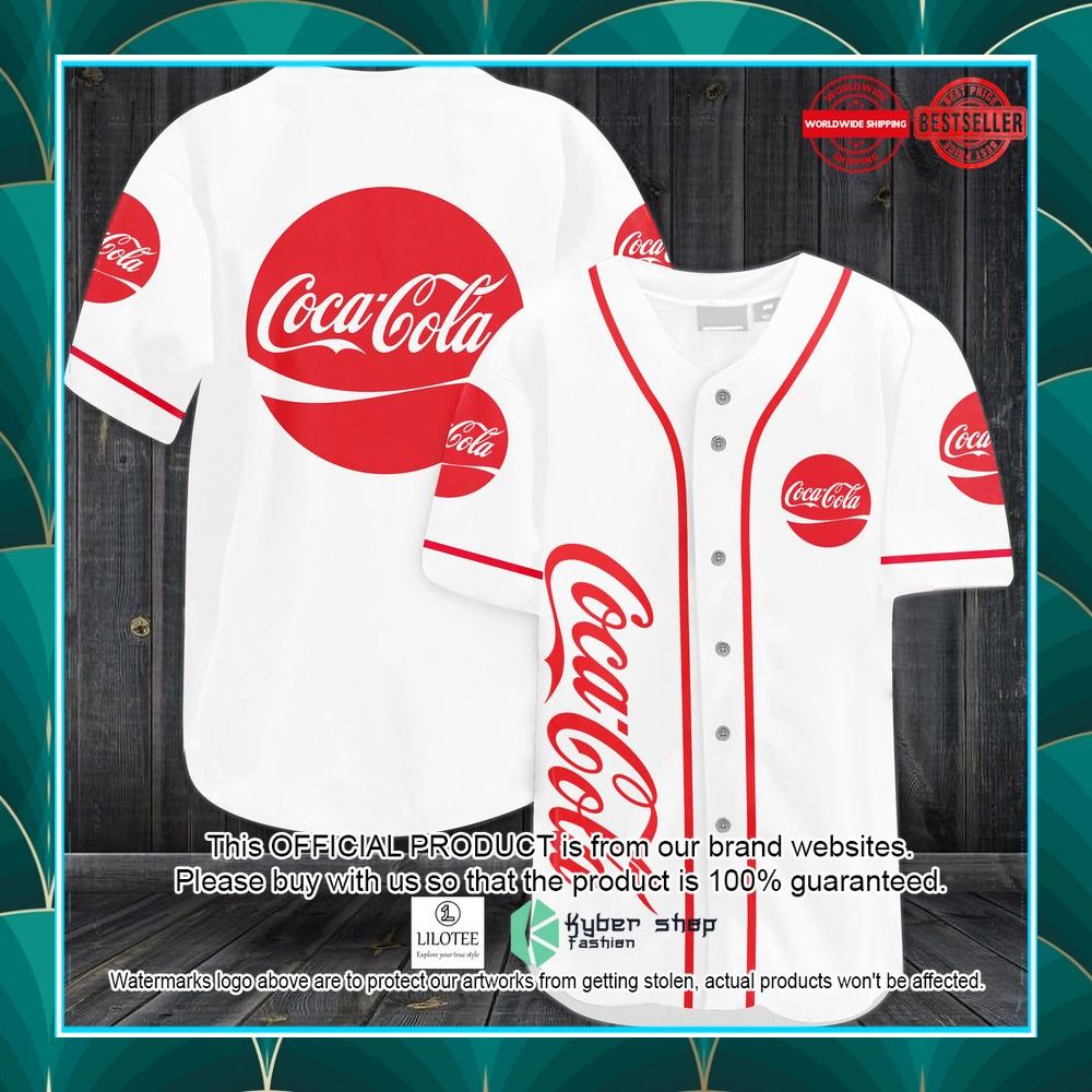 coca cola white baseball jersey 1 726