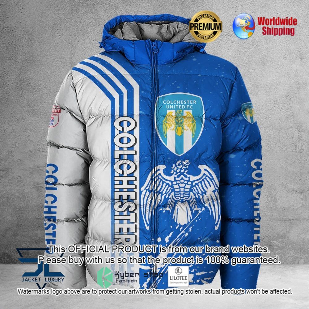 colchester united 3d puffer down jacket bomber jacket 1 68