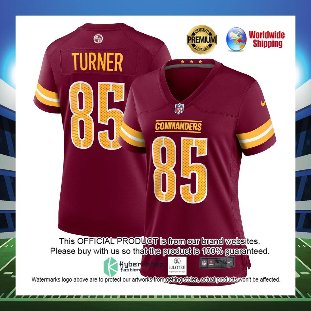 cole turner washington commanders nike womens player game burgundy football jersey 1 625
