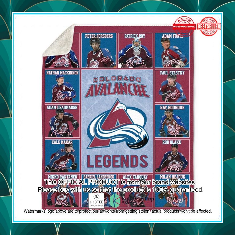 colorado avalanche legends players nhl blanket 1 863