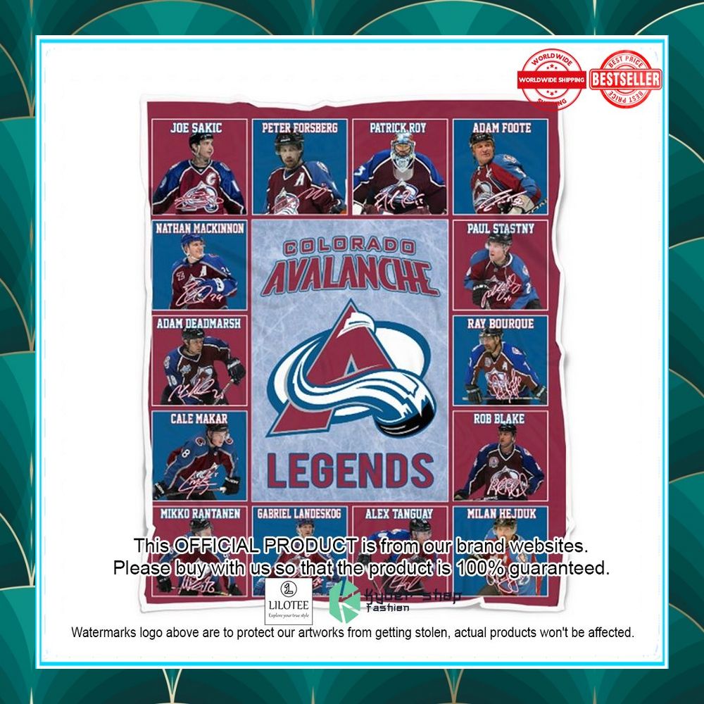 colorado avalanche legends players nhl blanket 2 79