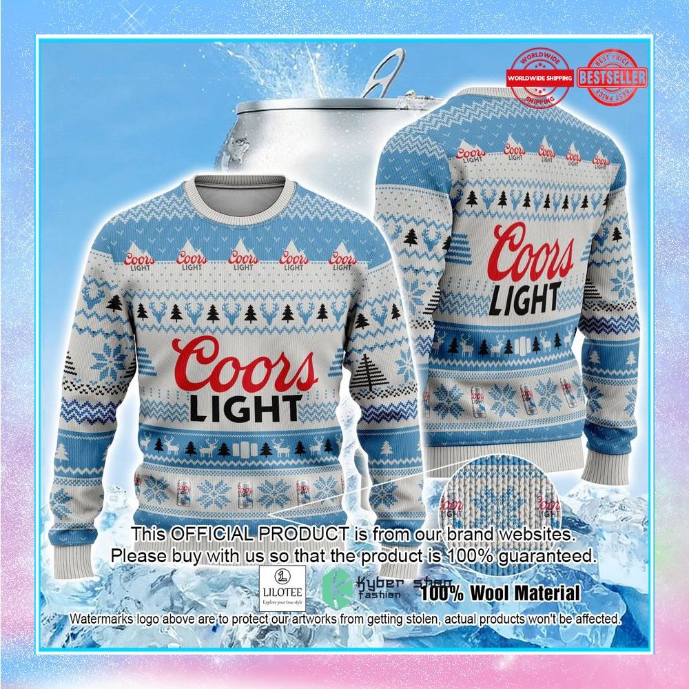 coors light beer ugly christmas sweater 1 106