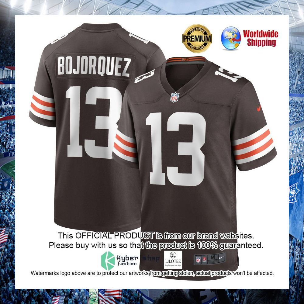 corey bojorquez cleveland browns nike brown football jersey 1 701