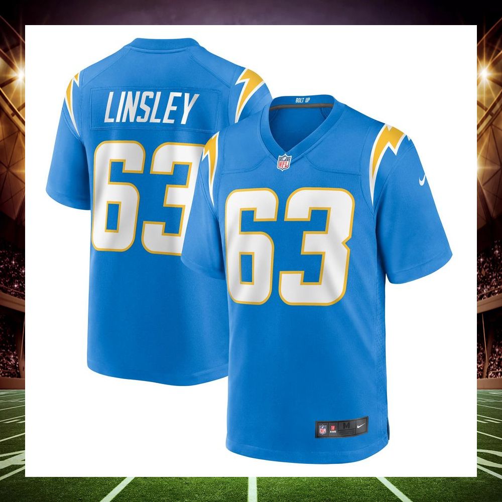 corey linsley los angeles chargers powder blue football jersey 1 539