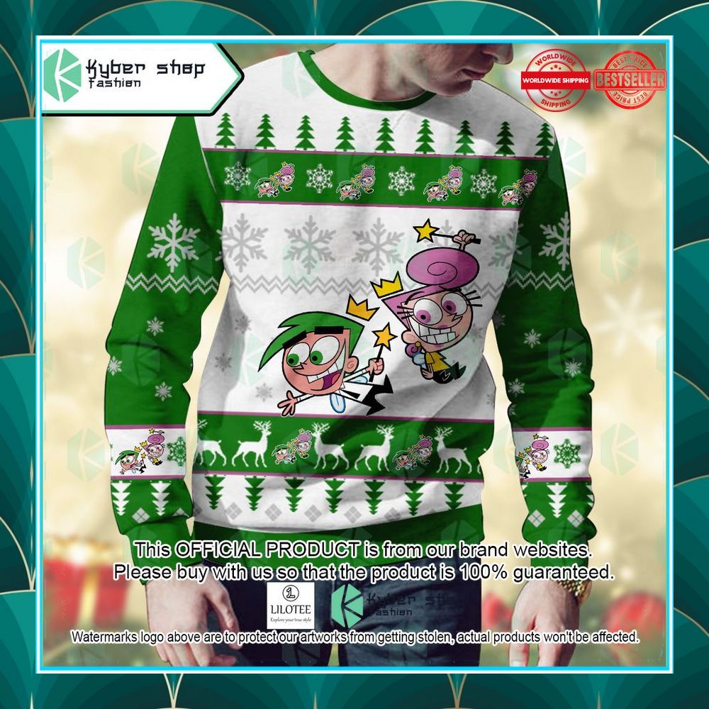 cosmo and wanda the fairly oddparents ugly sweater 2 85