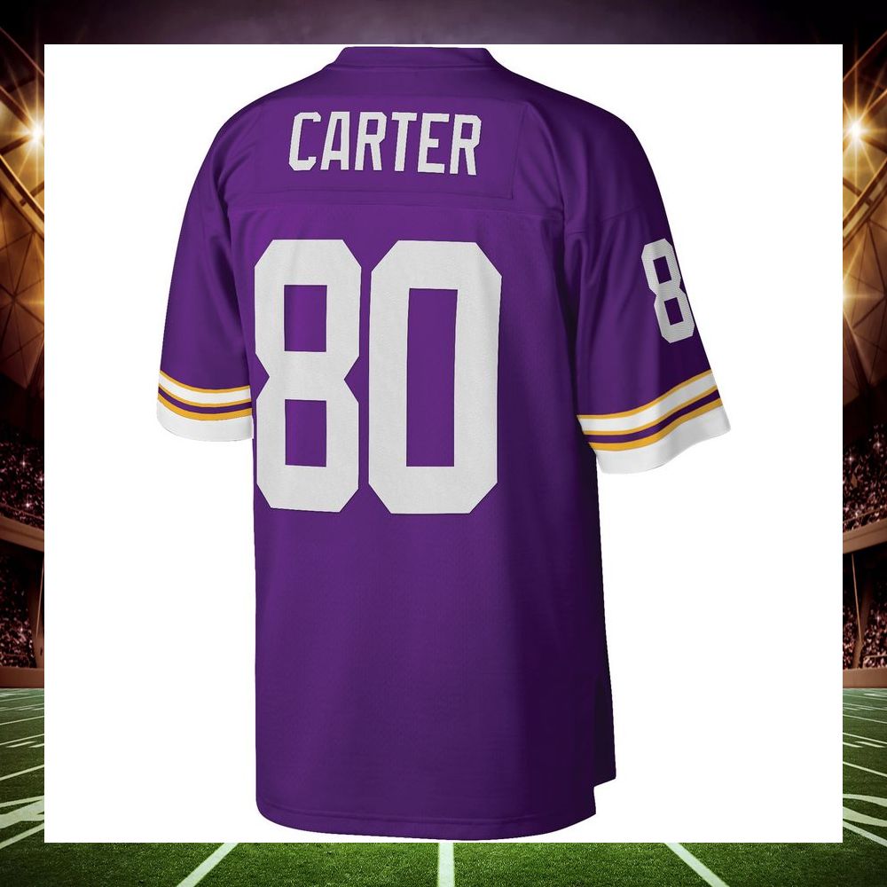 cris carter minnesota vikings mitchell ness legacy replica purple football jersey 3 673