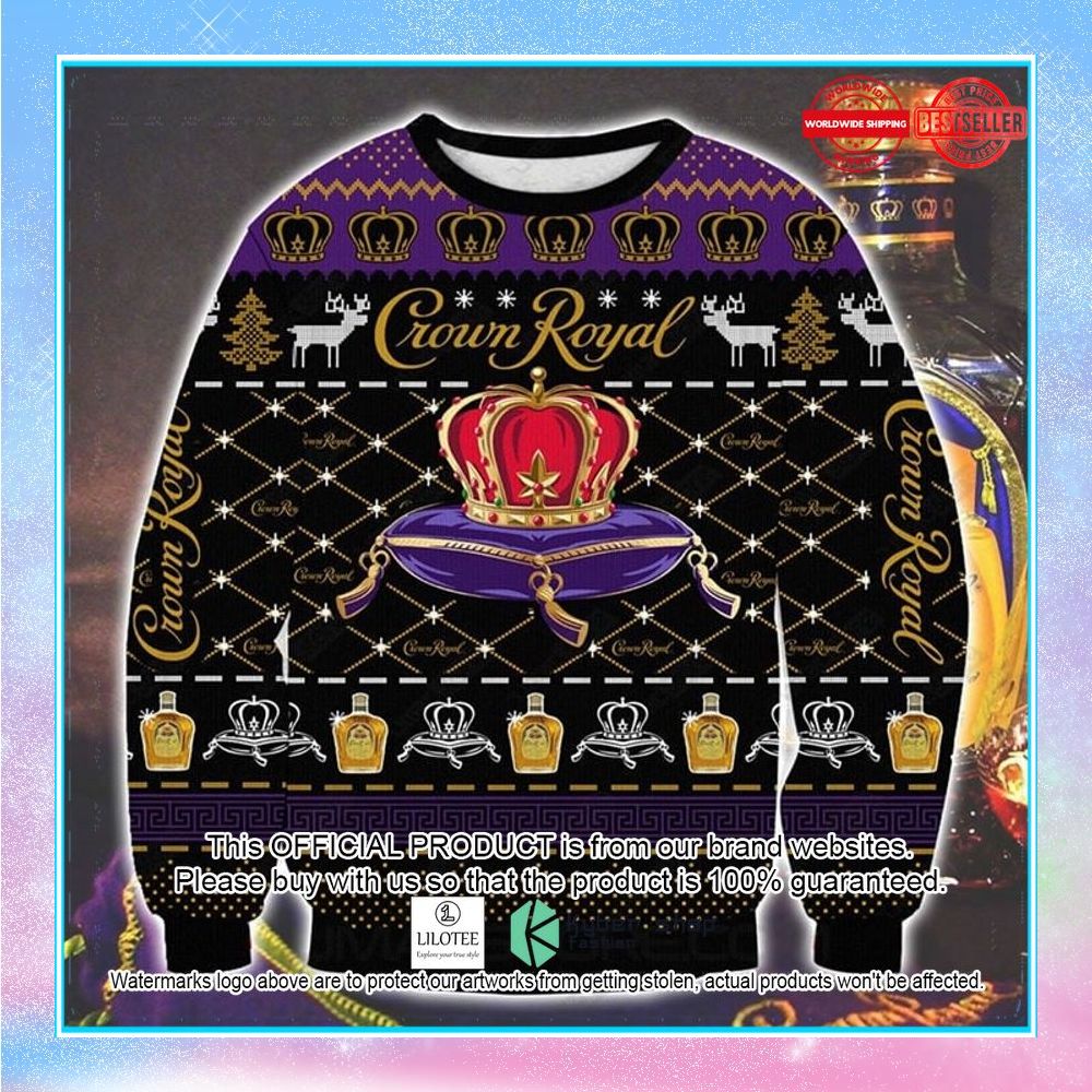 crown royal black christmas sweater 1 141