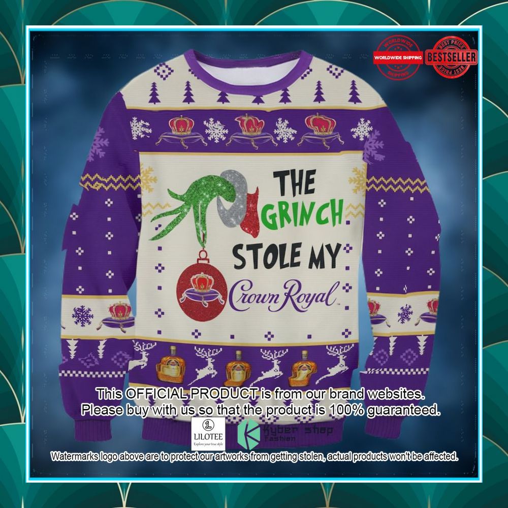 crown royal grinch christmas sweater 1 348