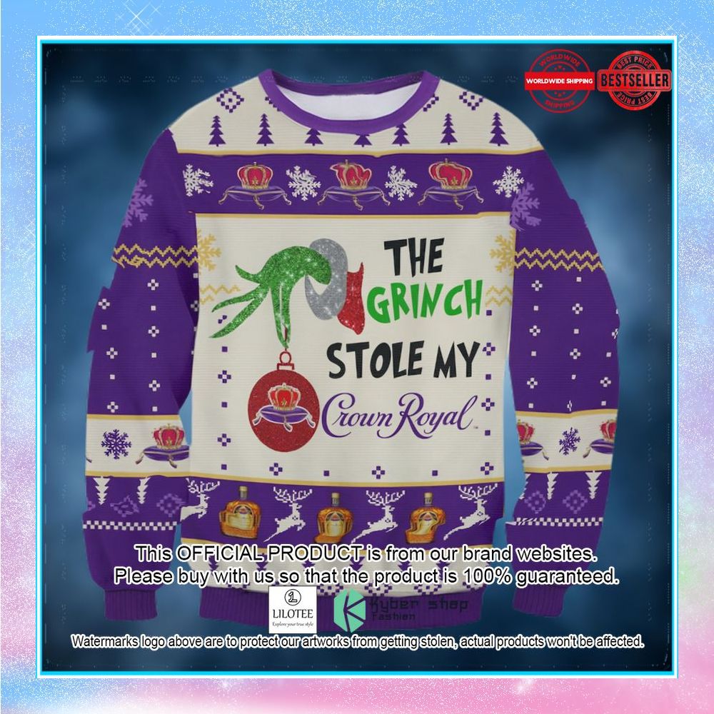 crown royal grinch christmas sweater 1 969