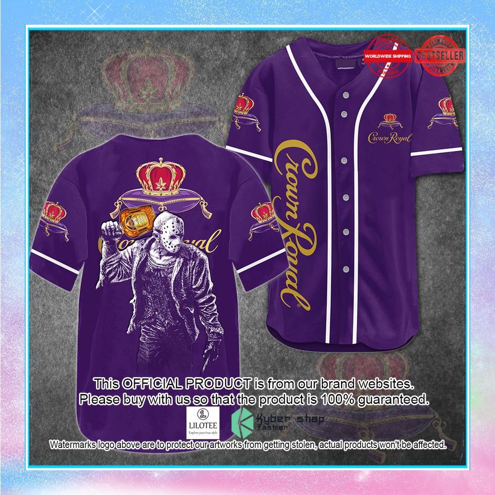crown royal jason voorhees horror baseball jersey 1 965