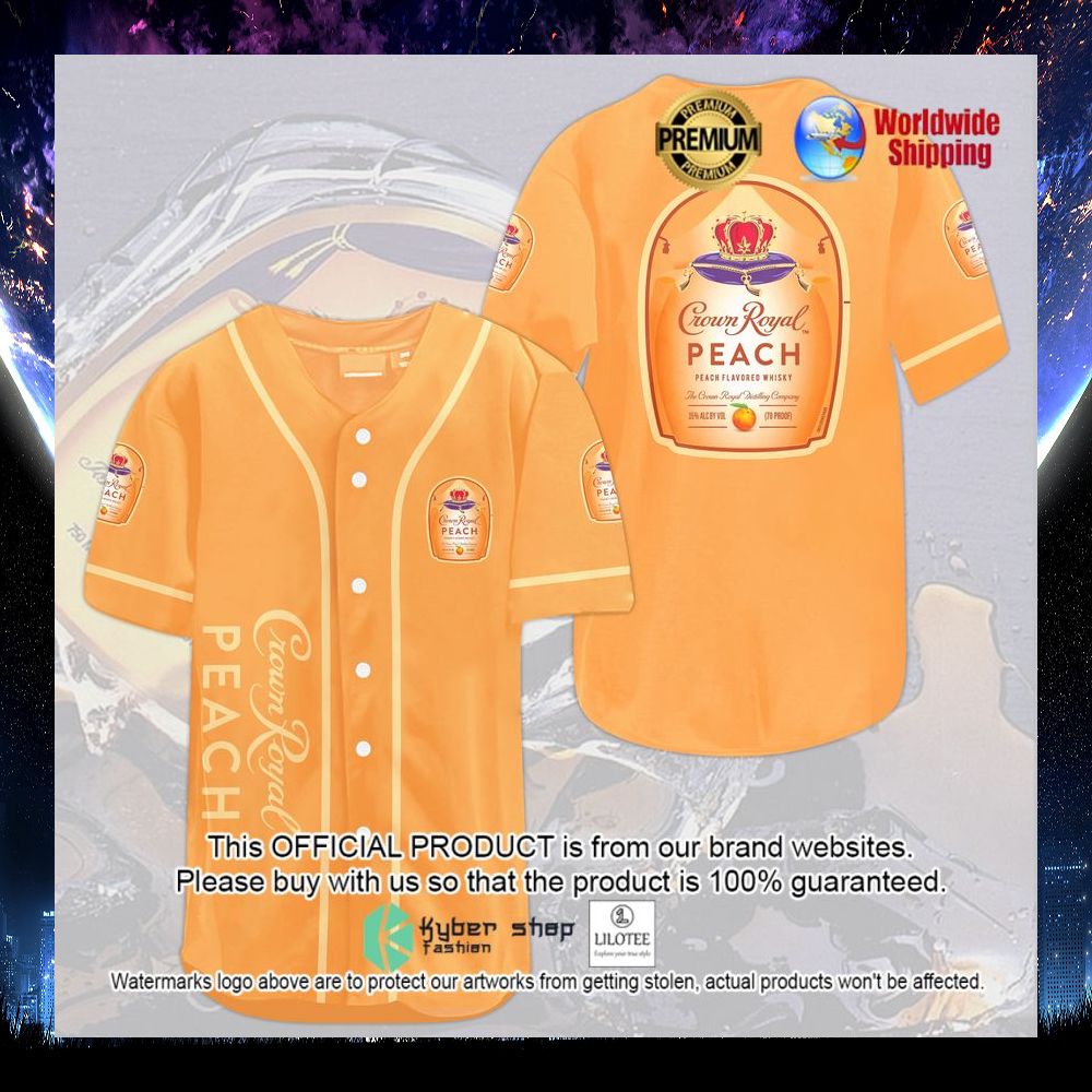 crown royal peach baseball jersey 1 107