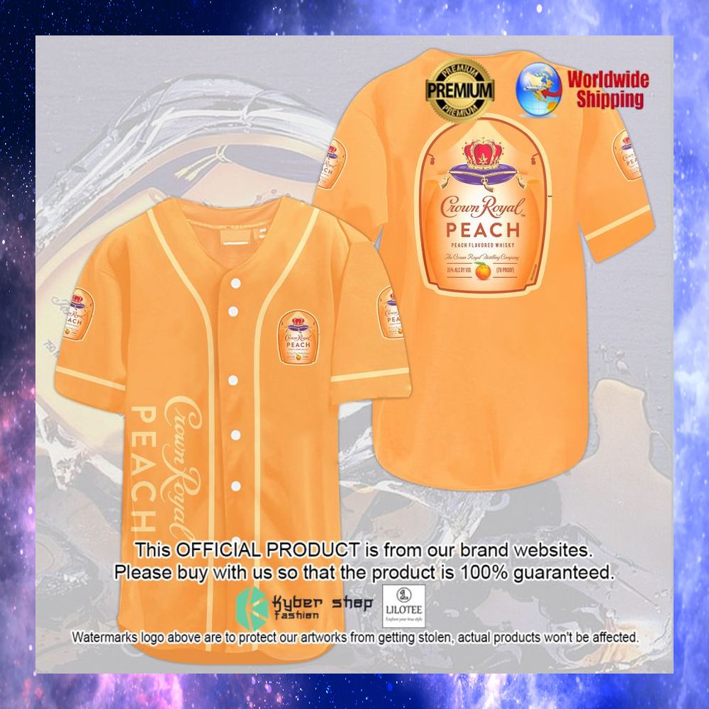 crown royal peach baseball jersey 1 828