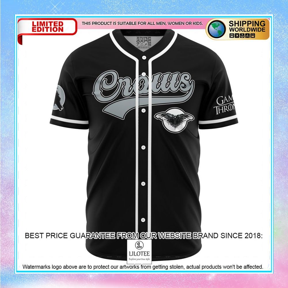 crows snow game of thrones baseball jersey 1 42