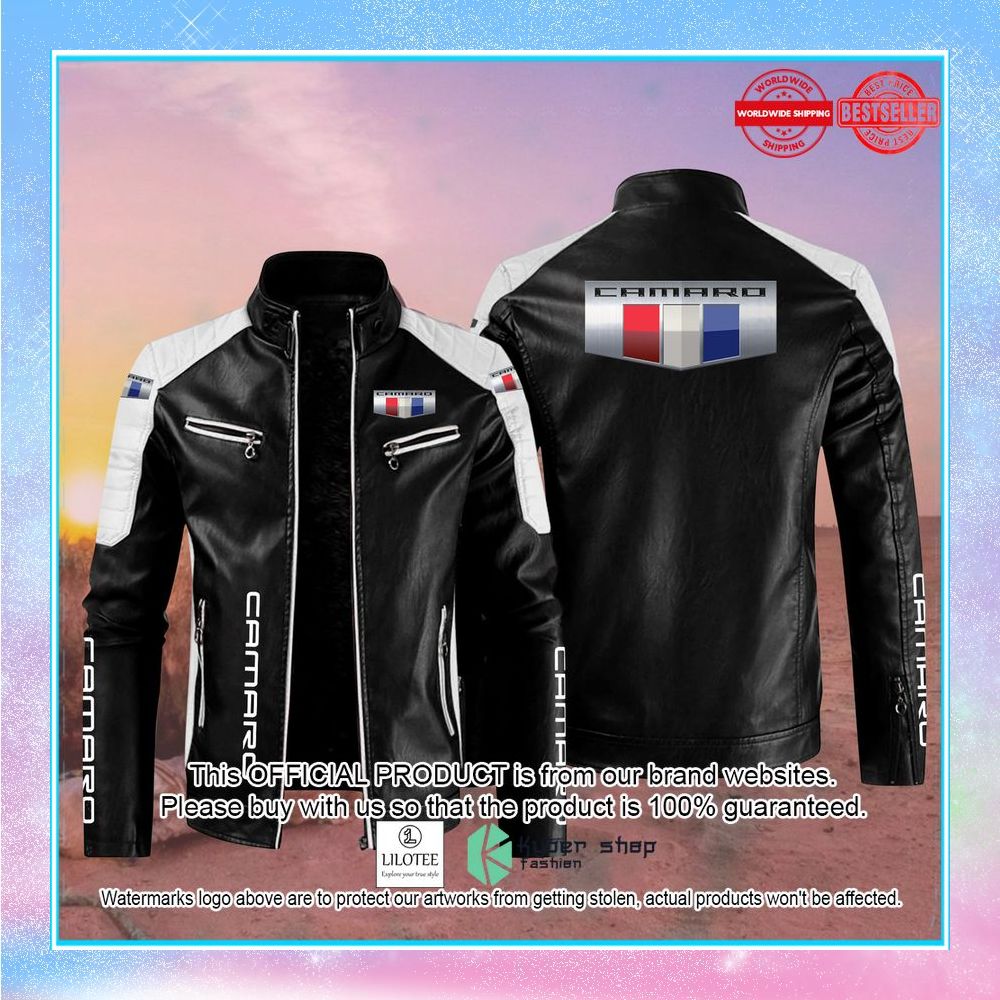 cvl camaro motor block leather jacket 1 907