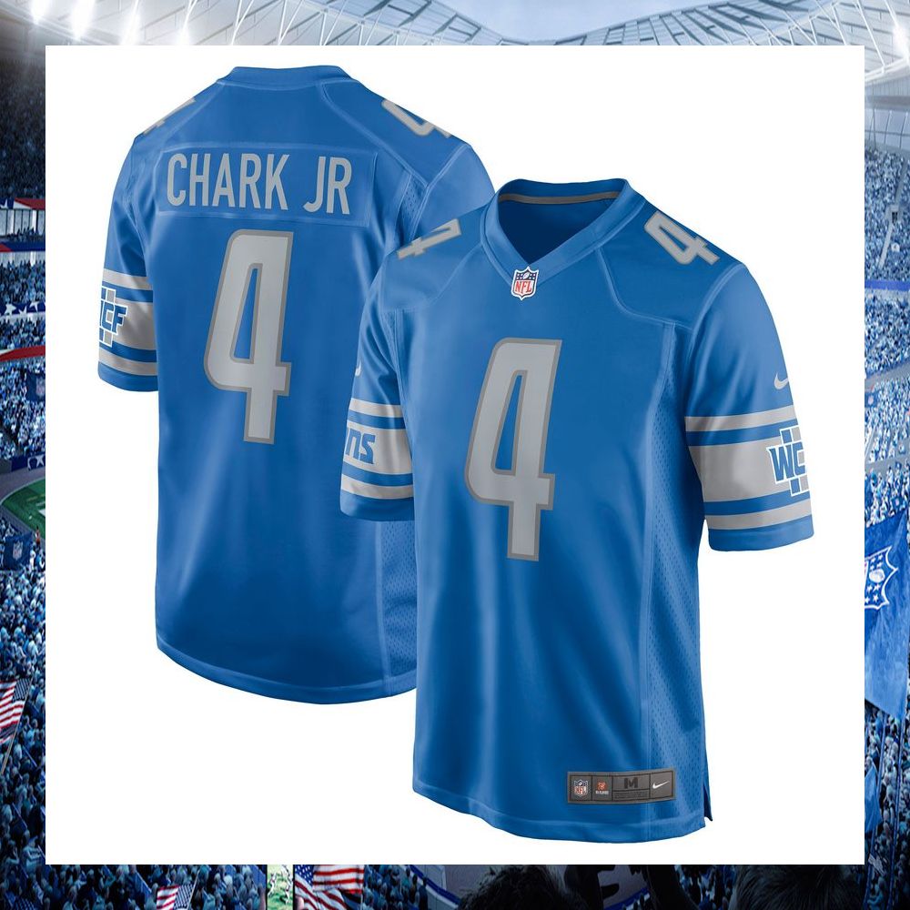 d j chark detroit lions nike blue football jersey 1 322