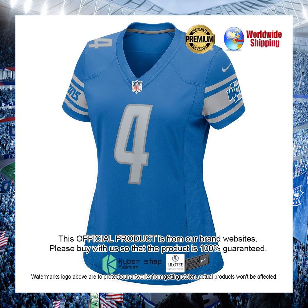 d j chark detroit lions nike womens blue football jersey 2 304