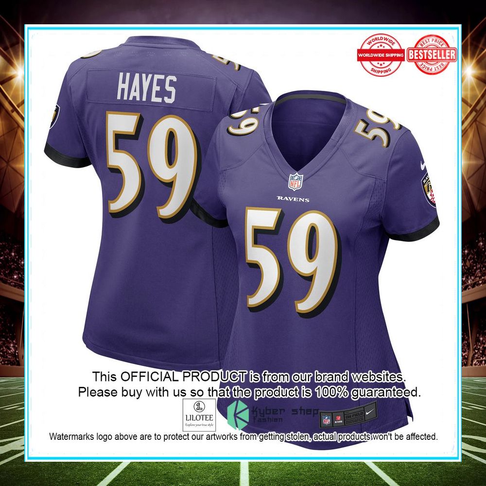 daelin hayes baltimore ravens purple football jersey 1 164